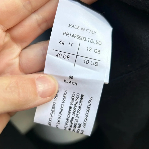 Rick Owens Cashmere Wool Leather Cocoon Coat, size 44 - Picture 11 of 13